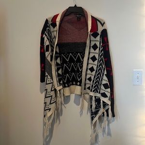 Wet Seal Knitted Cotton Shawl/Sweater with Sleeves